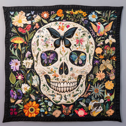 Flower Skull WU2610003CL Quilt