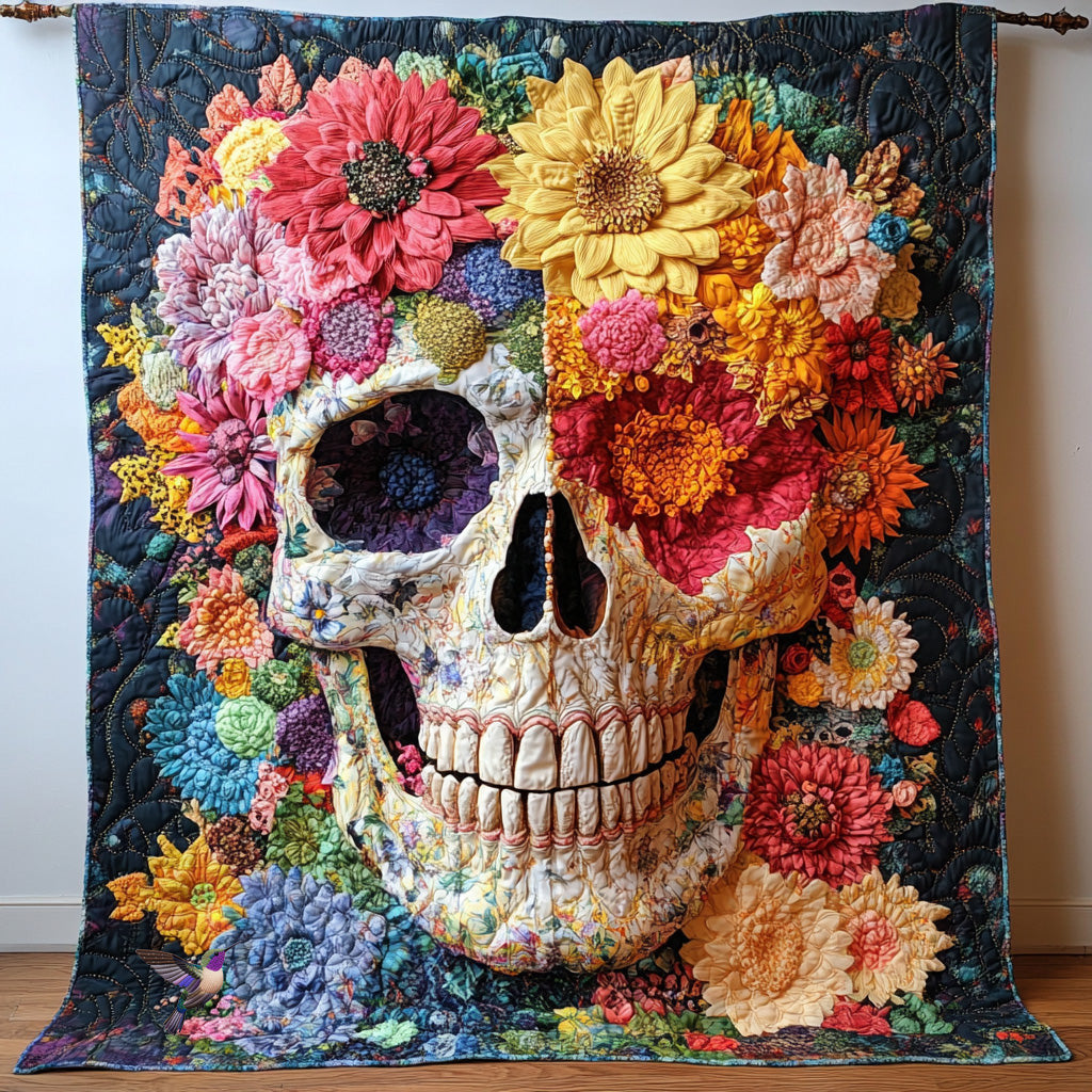 Flower Skull WU2110010CL Quilt