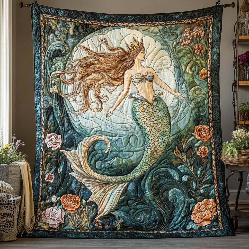 Mermaid Queen Of The Ocean WU2810011CL Quilt