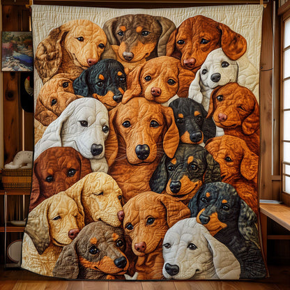 I Love Dachshund WU1810037CL Quilt