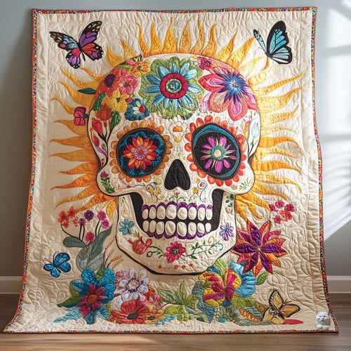 Flower Skull WU2610006CL Quilt