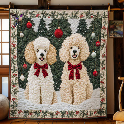 Holiday Poodles WN1511040CL Quilt
