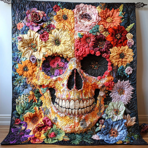 Flower Skull WU2110007CL Quilt