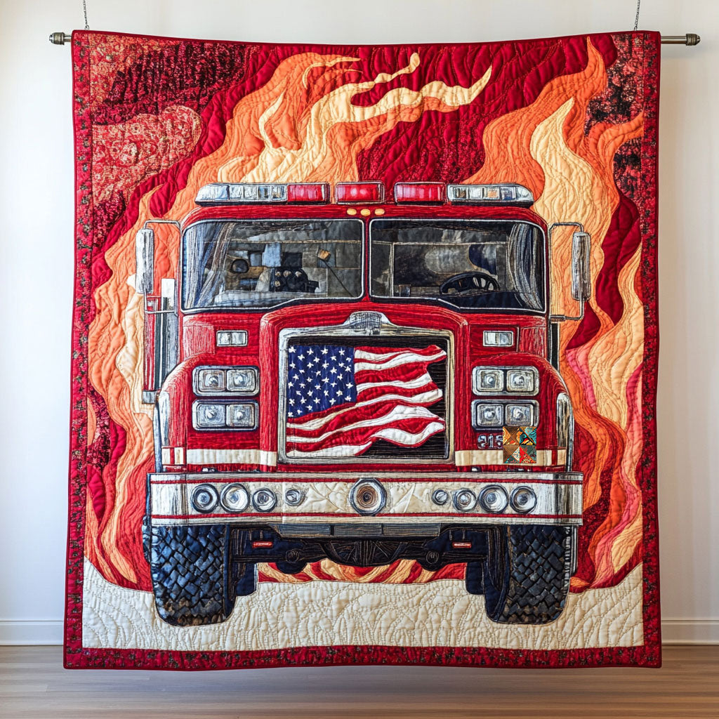 Firefighter Into The Fight WU2310048CL Quilt