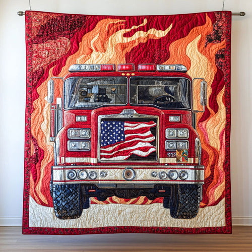 Firefighter Into The Fight WU2310048CL Quilt