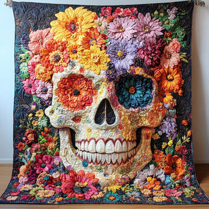 Flower Skull WU2110009CL Quilt