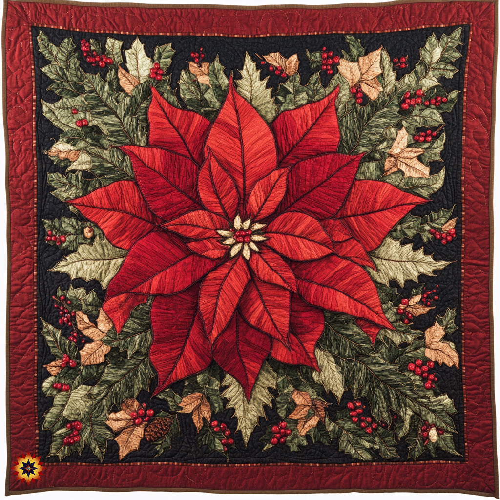 Poinsettia WU0911023CL Quilt