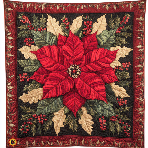Poinsettia WU0911003CL Quilt
