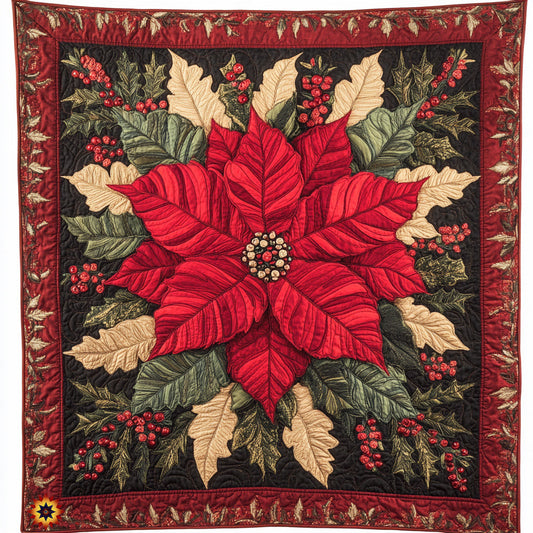 Poinsettia WU0911003CL Quilt