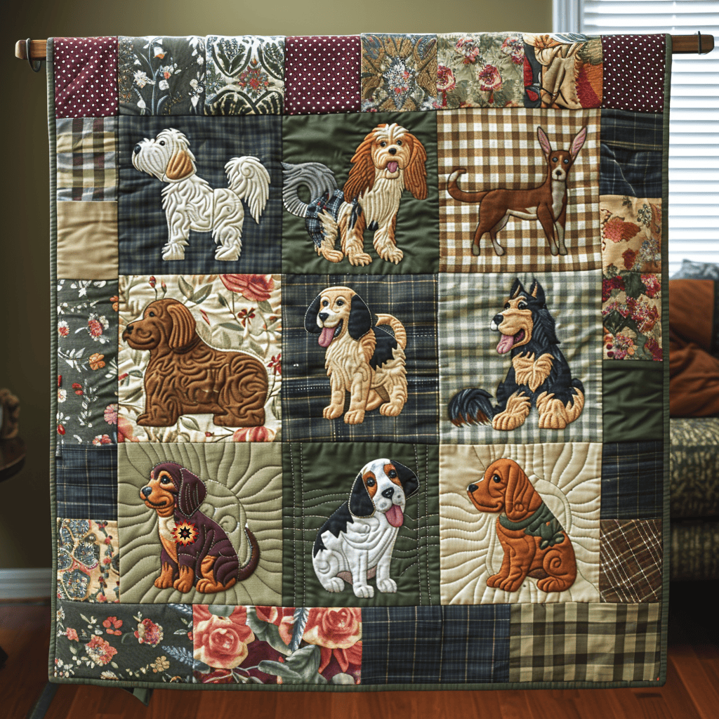 Patchwork Dog WJ0611023CL Quilt