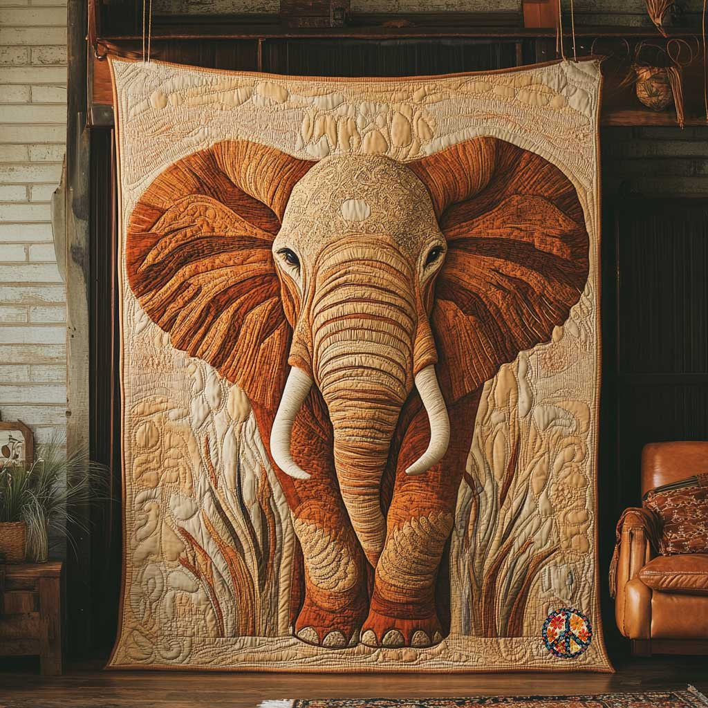 Rustic Elephant WN3010031CL Quilt