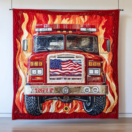 Firefighter Into The Fight WU2310011CL Quilt