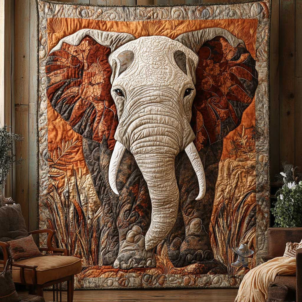 Rustic Elephant WN3010033CL Quilt