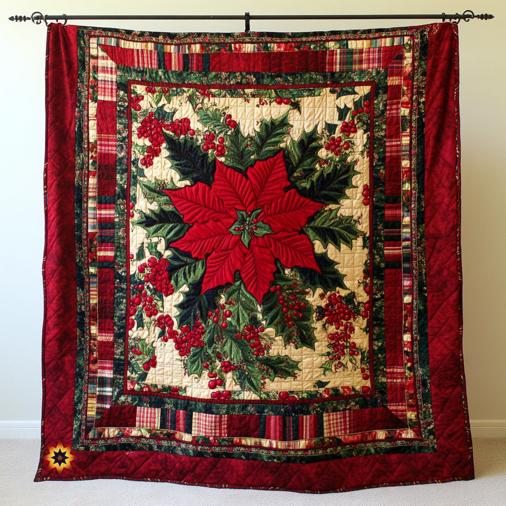 Poinsettia WU0911024CL Quilt