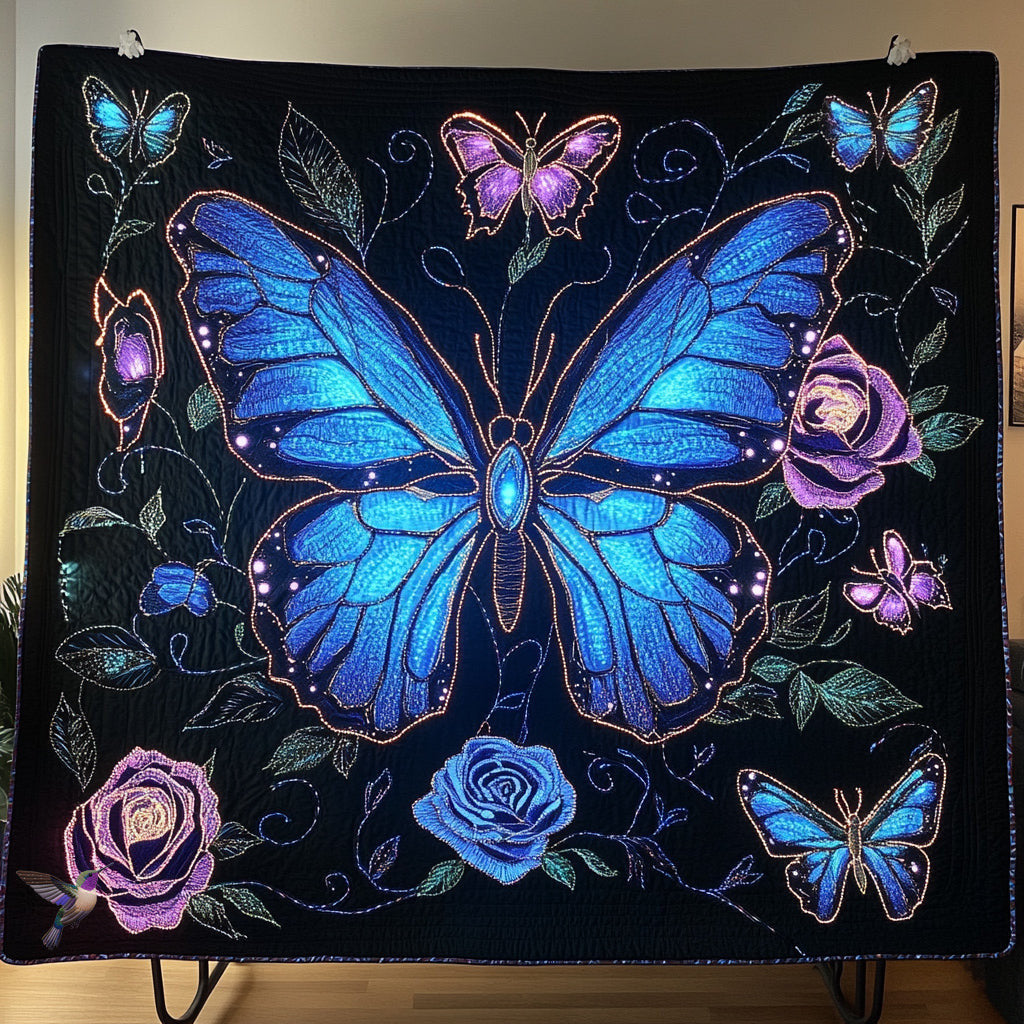 Purple Butterfly WU1810012CL Quilt