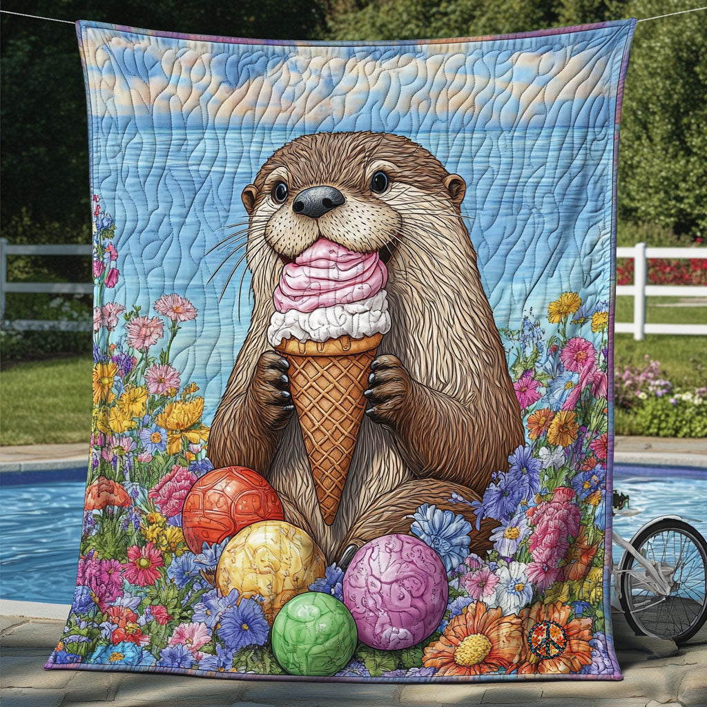 Otter Flower WT1610017CL Quilt