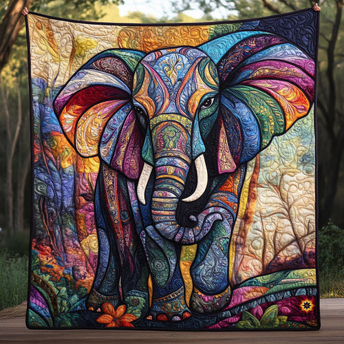 Patchwork Elephant WJ0411018CL Quilt
