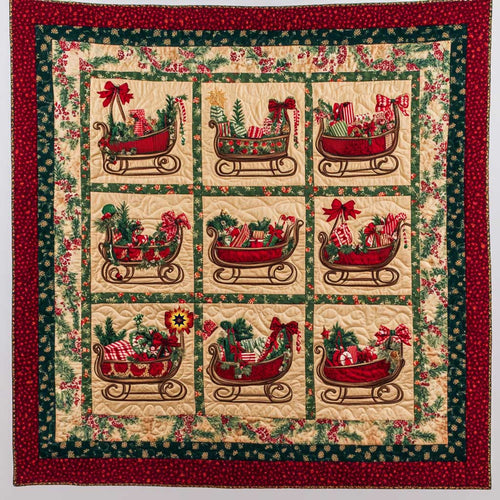 Santa Sleigh Collection WP0711030CL Quilt