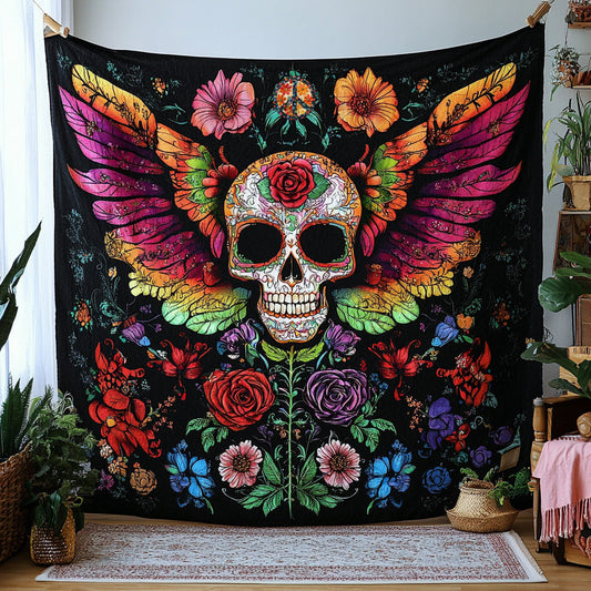 Skull Blooming Into You WU2410002CL Quilt