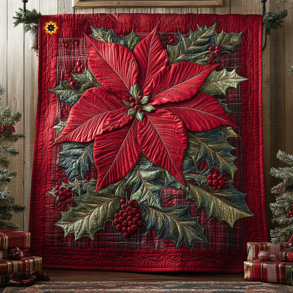 Poinsettia WU0911010CL Quilt