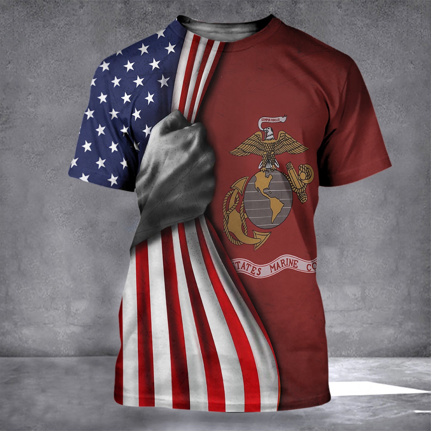 U.S Marine Corps Flag Inside American Flag Patriotic Welcome Holiday 4Th July Decor In-Outdoor