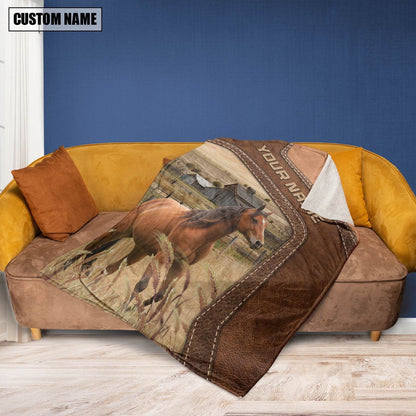 Big Custom Name Horse Blanket, Farm Blanket, Farm Animal Blanket