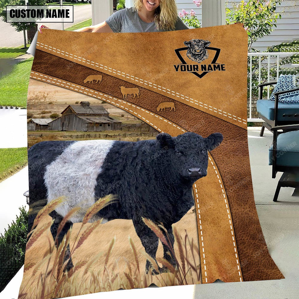 Galloway Custom Name Blanket Collection, Farm Blanket, Farm Animal Blanket