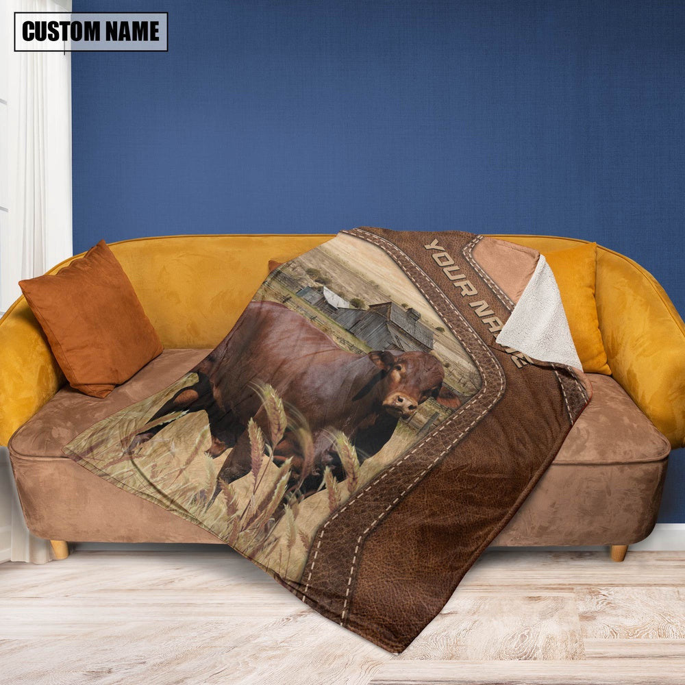 Big Custom Name Beefmaster Blanket, Farm Blanket, Farm Animal Blanket