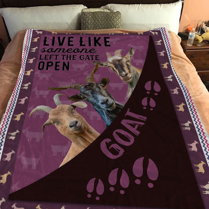 Goat Hoof Pattern Purple Background Blanket, Farm Blanket, Farm Animal Blanket