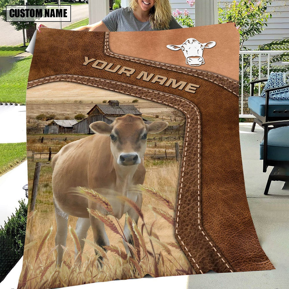 Big Custom Name Jersey Blanket, Farm Blanket, Farm Animal Blanket