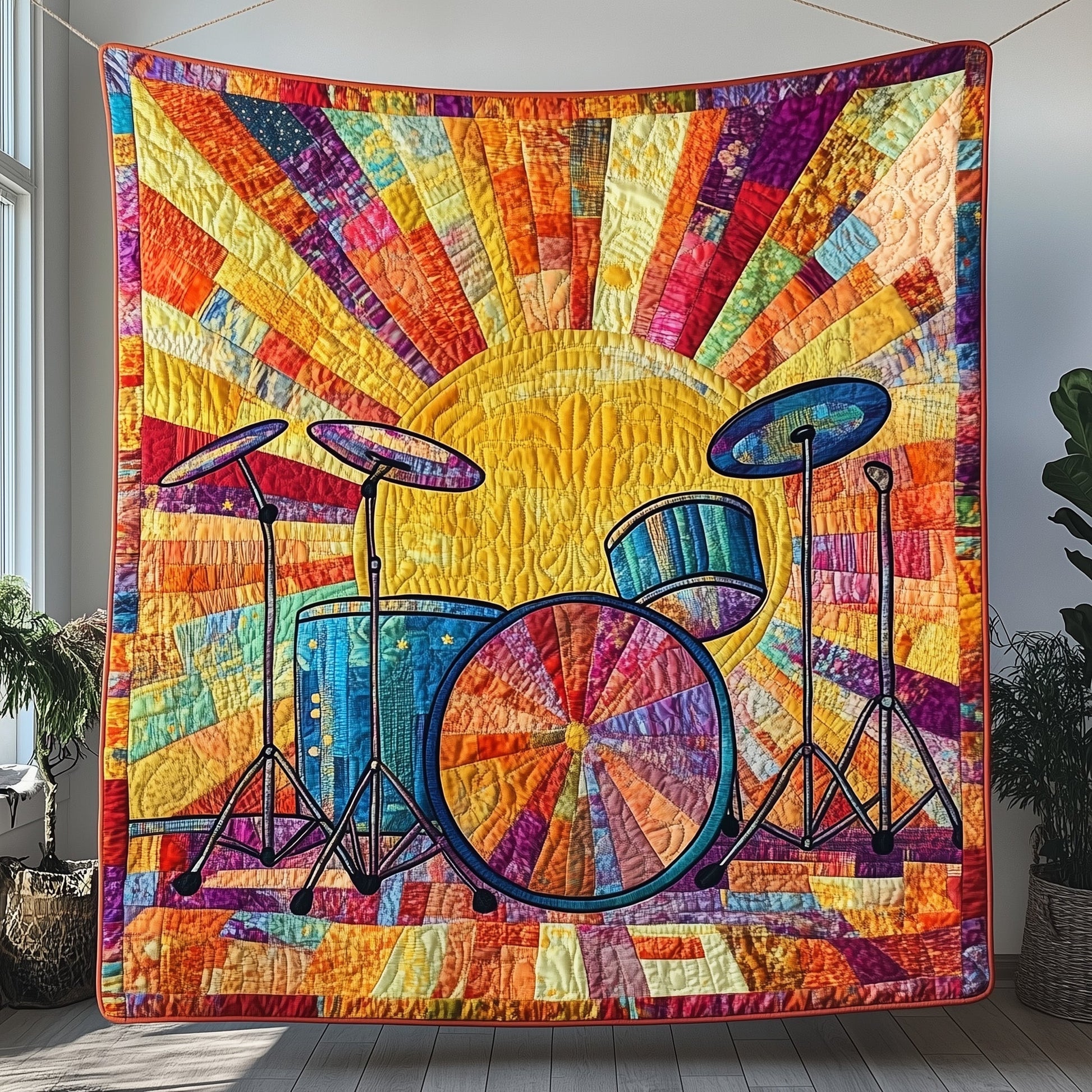 Sunshine Drum Set Quilted Blanket GFTOTP4238