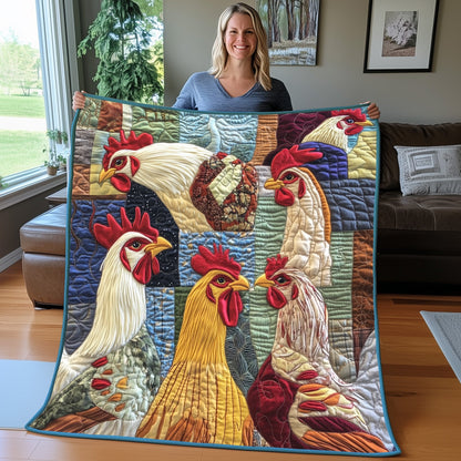 Whimsical Rooster Quilted Blanket GFTOTP4316