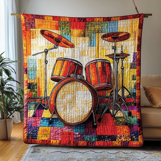 Sunshine Drum Set Quilted Blanket GFTOTP4244