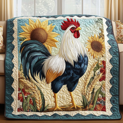 Happy Chicken Farm Quilted Blanket GFTOHD3522