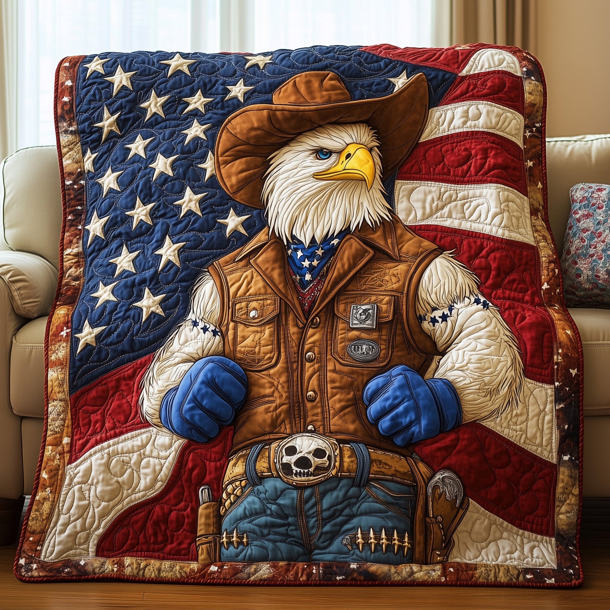 The Freedom Fighter Quilted Blanket GFTOHD3418