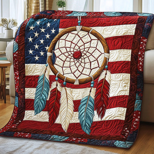Patriotic Dreamcatcher Quilted Blanket GFTOHD3451