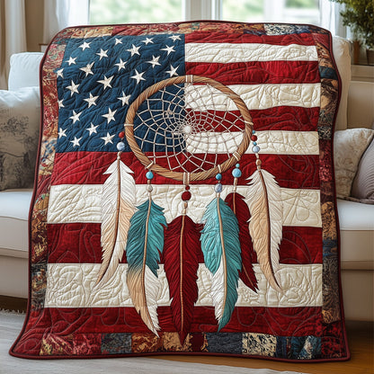 Patriotic Dreamcatcher Quilted Blanket GFTOHD3449