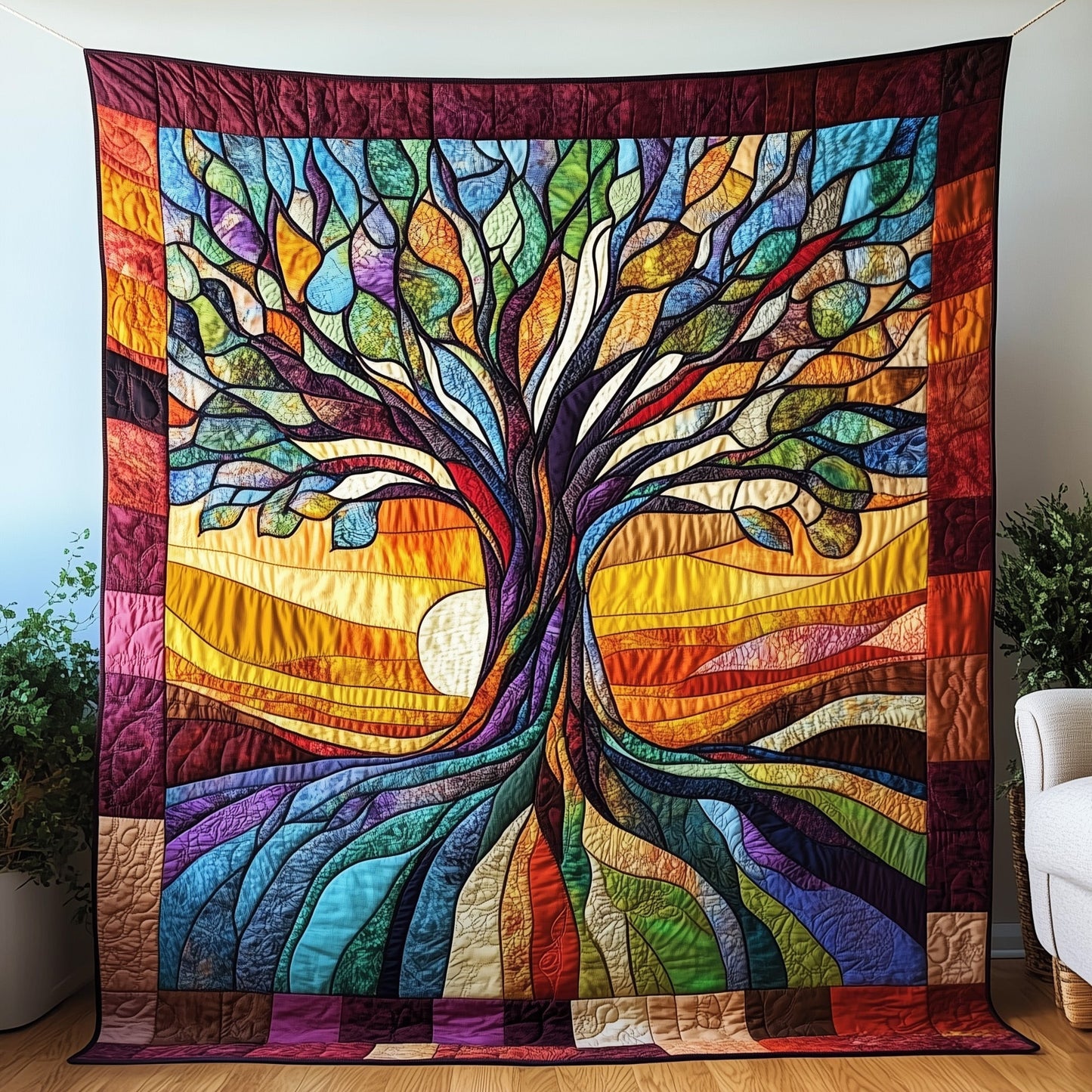 Elegant Tree Quilted Blanket GFTOTP4303