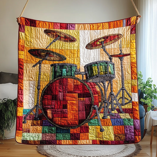 Sunshine Drum Set Quilted Blanket GFTOTP4243