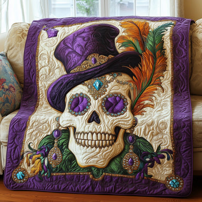 Masquerade Skull Quilted Blanket GFTOAB3482