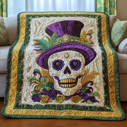 Masquerade Skull Quilted Blanket GFTOAB3484