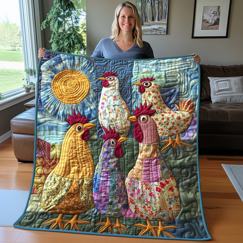 Whimsical Rooster Quilted Blanket GFTOTP4315