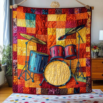 Sunshine Drum Set Quilted Blanket GFTOTP4245