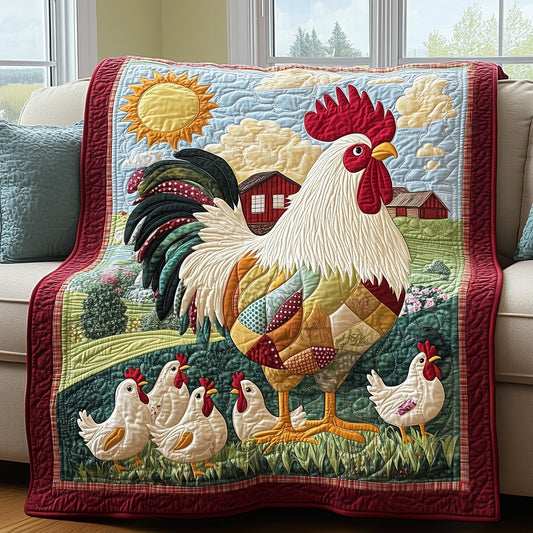 Whimsical Farmyard Wonders Quilted Blanket GFTOHD3483