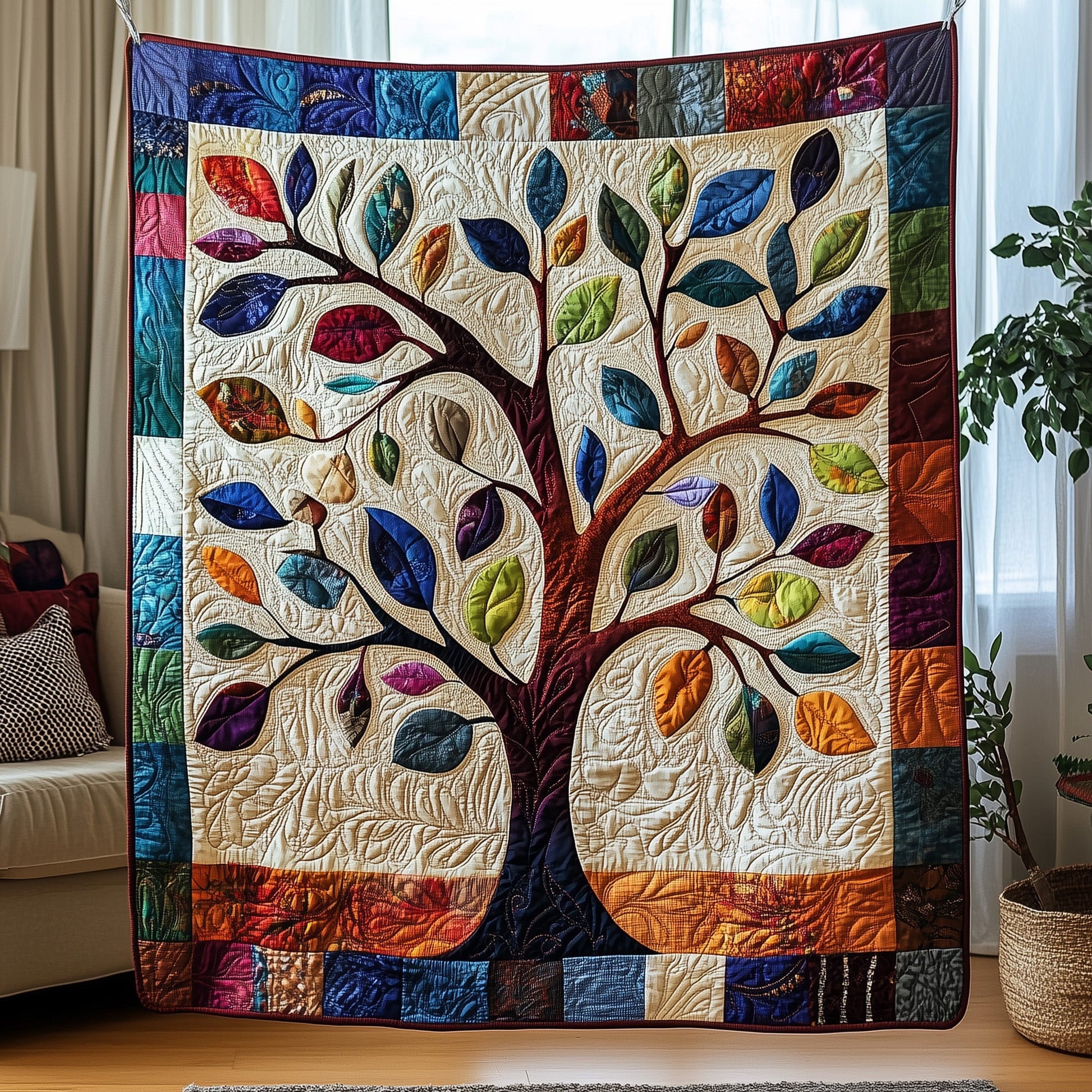 Elegant Tree Quilted Blanket GFTOTP4304