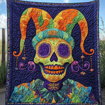 Skull Jester Parade Quilted Blanket GFTOAB3493