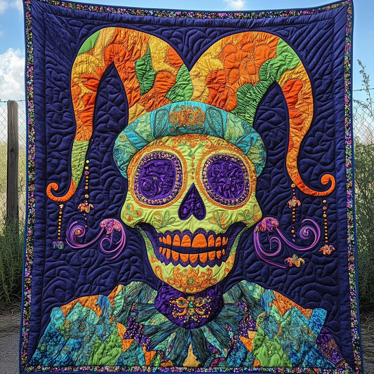Skull Jester Parade Quilted Blanket GFTOAB3493
