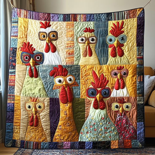 Whimsical Rooster Quilted Blanket GFTOTP4313