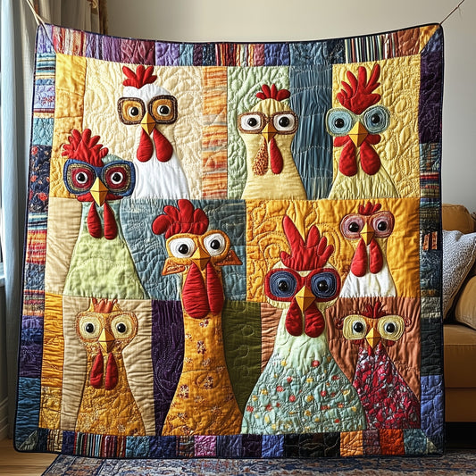 Whimsical Rooster Quilted Blanket GFTOTP4313