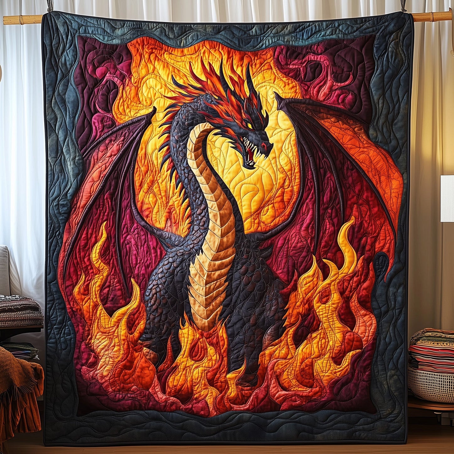 Lava Dragon Quilted Blanket GFTOAB3545